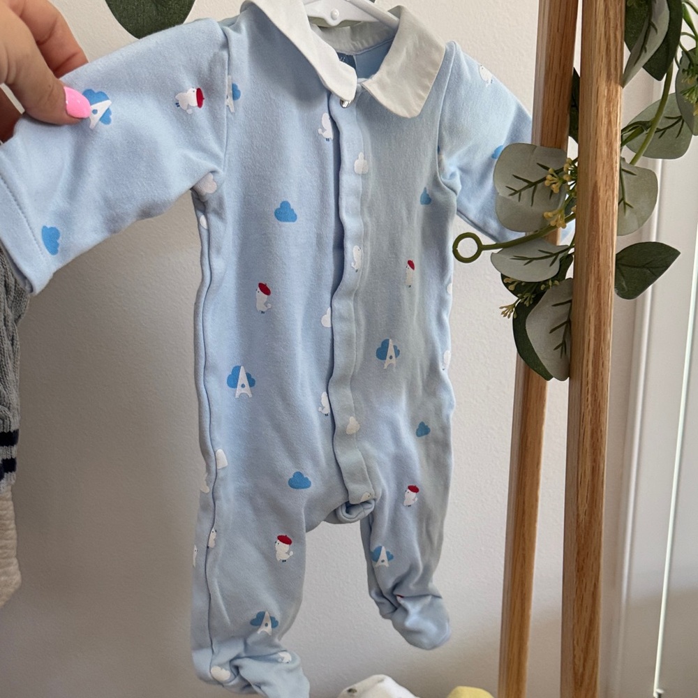 Jacadi Baby One Piece with Cloud Pattern